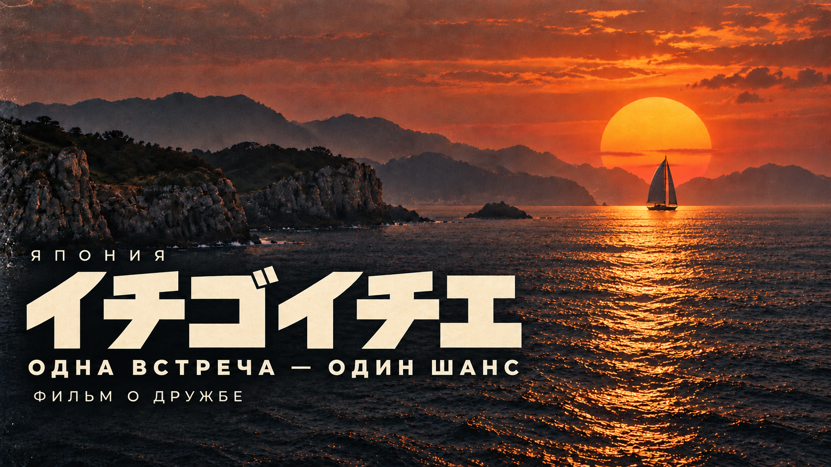 Япония. イチゴイチエ — Одна встреча — один шанс. Яхта на фоне японского солнца.